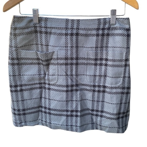 J. Crew Womens Gray Plaid Tweed Mini Skirt I Size: 6 - Picture 2 of 10